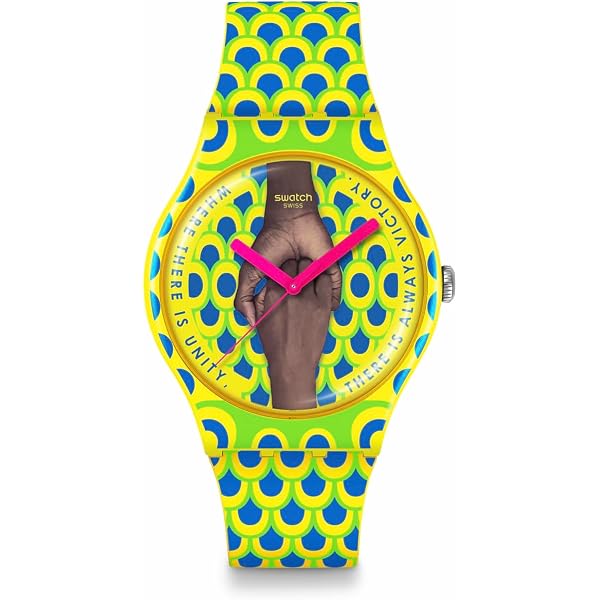 Swatch Unisex Quartz Casual Watch Ishtar by Jean-Michel Basquiat